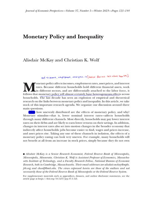 mia joergensen burberry|Monetary Policy and Inequality .